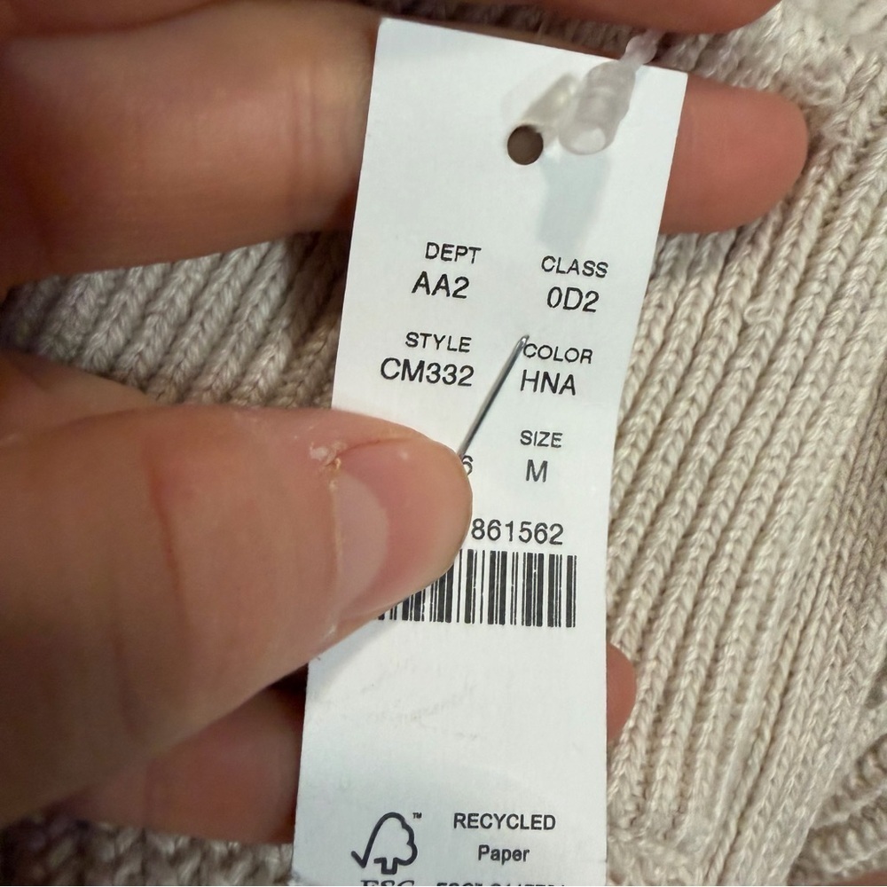 J crew heather natural Heritage cotton ribbed quarter-zip sweater - Picture 2 of 3